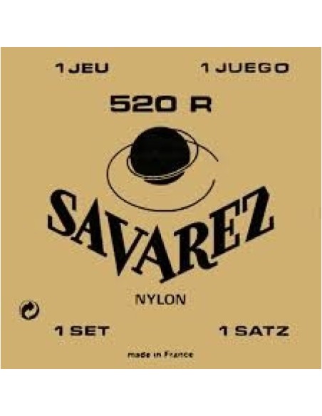Savarez Classical Guitar Strings (520/R) Red Card (Complete Set)