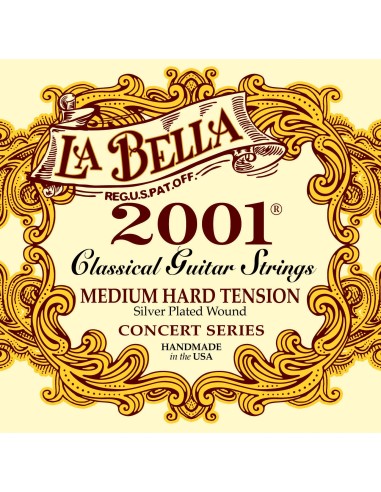 La Bella 2001 Medium Hard Classic Guitar Strings (Set Complet)