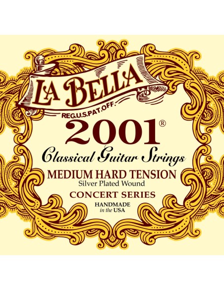 La Bella 2001 Medium Hard Classic Guitar Strings (Complete Set)
