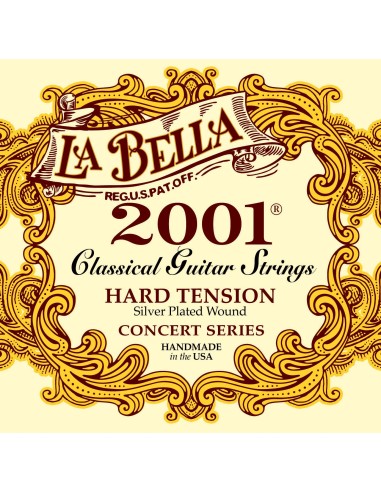 La Bella 2001 Hard Classic Classical Guitar Strings (Complete Set)