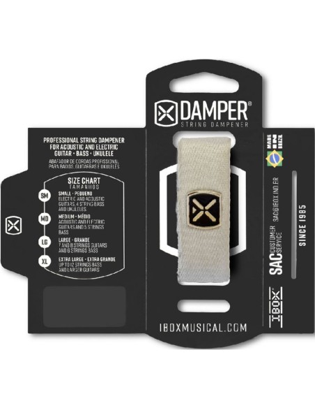 Ibox Damper Chitarra String Damper Medio Argento DTMD19