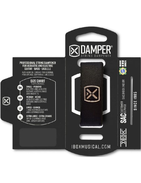 Ibox Damper Chitarra String Damper Medio Nero DTMD20