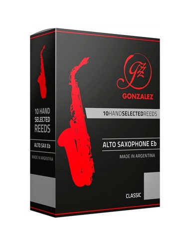 Alto Saxophone Reeds Eb (Eb) Box 10 Units Gonzalez Classic 3.5
