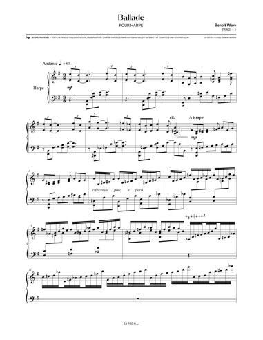 WERY B.-Ballade pour harpe