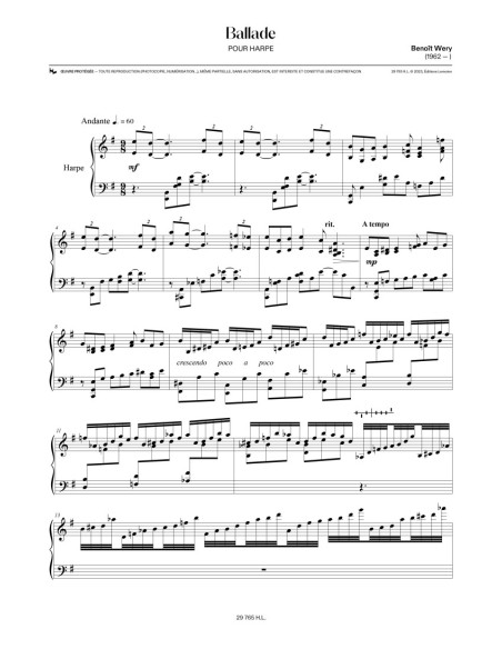 WERY B.-Ballade pour harpe