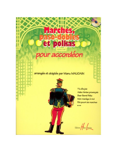 MAUGAIN M.-Marches, Pasodobles and Polkas for Accordion (Inc.CD)