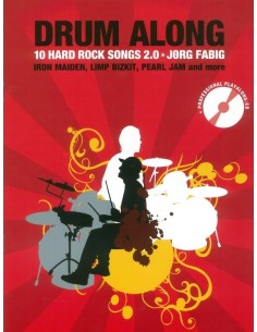 DRUM ALONG-10 Hard Rock Songs 2.0 pour batterie (Inc.CD) (Fabig)