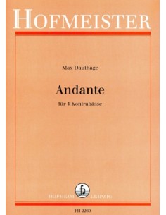 DAUTHAGE M.-Andante for 4 Double Basses (Glocker)