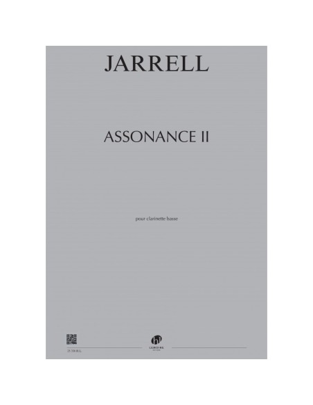 JARRELL M.-Assonance II pour clarinette basse
