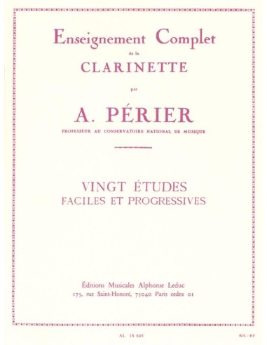 PERIER A.-20 Études Faciles & Progressives