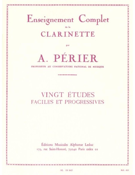 PERIER A.-20 Études Faciles & Progressives