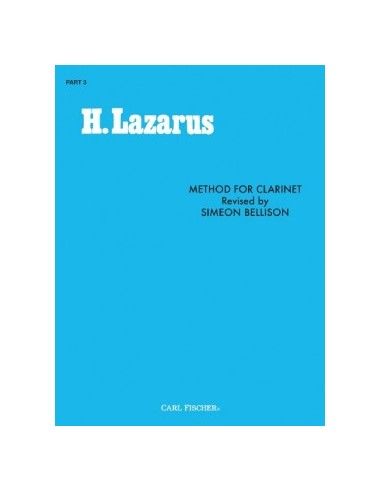 LAZARUS H.-Methode für Klarinette Vol.3 (Bellison)