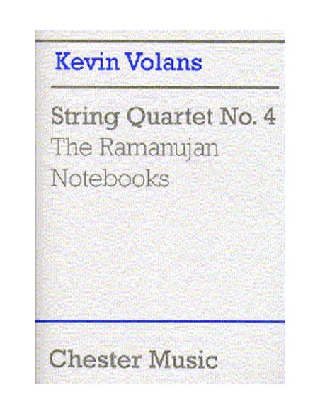 VOLANS K.-Quartet No. 4 "Ramanujan Notebooks" for String Quartet (Parts)