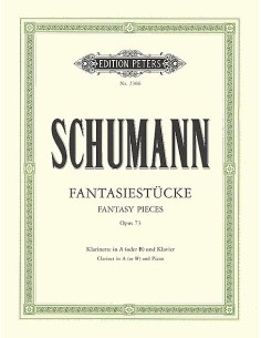 SCHUMANN R.-Fantasy Pieces Op.73 for Clarinet in A (Bb) and Piano (Bading/Barmas)
