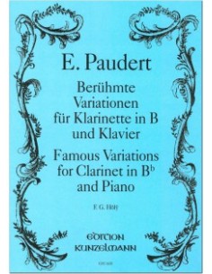 PAUDERT E.-Célèbres Variations pour clarinette et piano