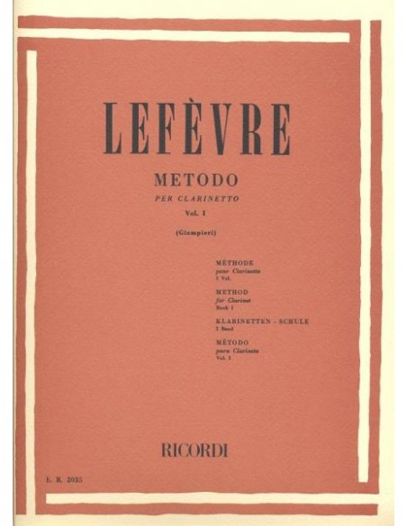 LEFEVRE J.X.-Methode für Klarinette Vol.1 (Giampieri)