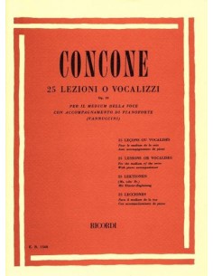 CONCONE G.-Unterricht (25) oder Vokalisationen Op.10 für Mittelstimme