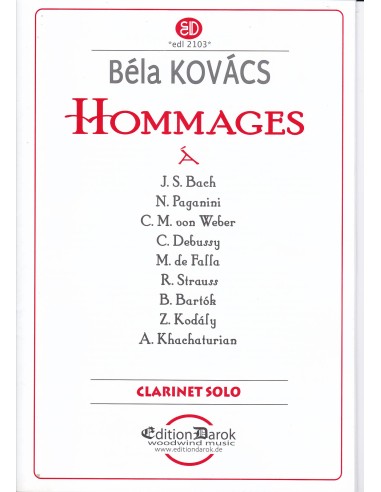 KOVACS B.-Hommages pour clarinette