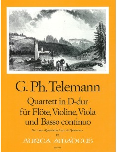 TELEMANN G.P.-Quartett D-Dur (TWV:43/d4) (Partitur/Stimmen)