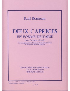 BONNEAU P.-Deux Caprices en Forme de Valse für Klarinette und Klavier