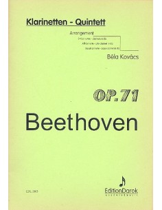 BEETHOVEN L.V.-Sestetto Op.71 in Mib maggiore per 5 clarinetti (Kovacs)