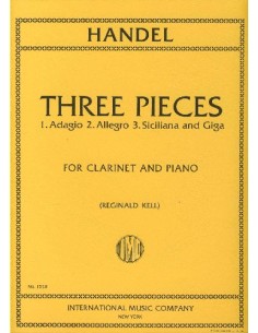 HAENDEL G.F.-Pezzi (3) per clarinetto e pianoforte (Kell)