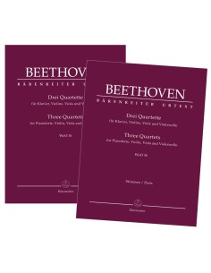 BEETHOVEN L.V.-Quartets (3) (woO36) pour violon, alto, violoncelle et piano (partition/parties) (urt