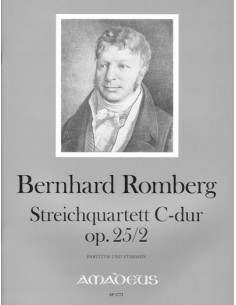 ROMBERG B.-Quartett Nr. 6 Op.25 Nr. 2 C-Dur für 2 Violinen, Viola und Violoncello (Partitur/Stimme)