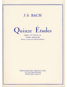 BACH J.S.-Studies (15) for Clarinet (Delecluse)