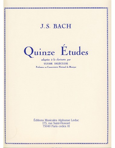 BACH J.S.-Studi (15) per clarinetto (Delecluse)