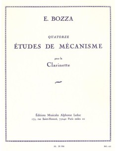 BOZZA E.-Etudes (14) de mécanisme de clarinette