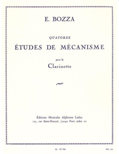 BOZZA E.-Etudes (14) de mécanisme de clarinette