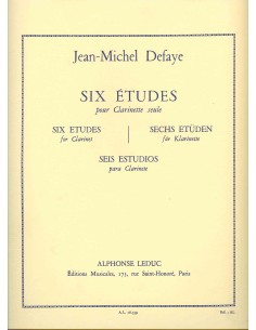 DEFAYE J.M.-Studies (6) for Clarinet