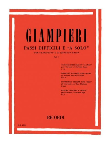 GIAMPIERI A.-Passaggi difficili 1° per clarinetto (Giampieri)