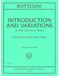 BOTTESINI P.-Introduction et variations sur le carnaval de Venise pour contrebasse et piano (Martin