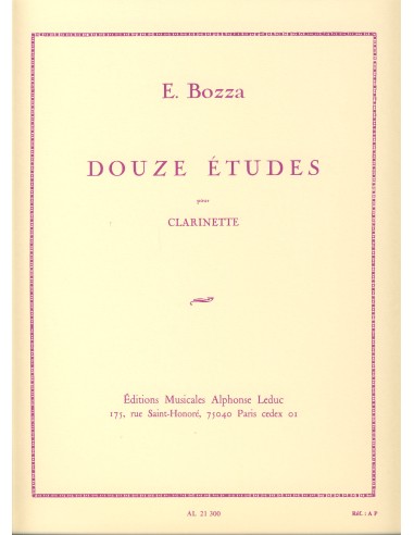 BOZZA E.-Studies (12) for Clarinet