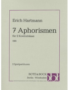 HARTMANN E.-Aphorismen (7) for 2 Double Basses