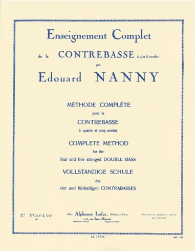 NANNY E.-Methode Complete Vol.1 per contrabbasso