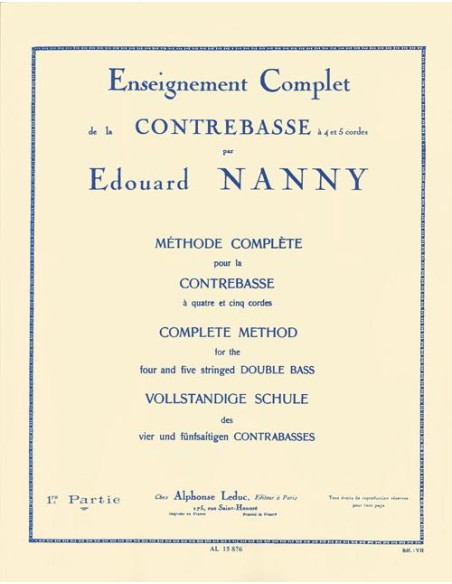 NANNY E.-Methode Complete Vol.1 per contrabbasso