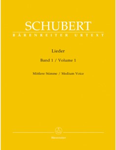 SCHUBERT F.-Lieder Vol. 1 Mittelstimme und Klavier (Urtext) (Durr)