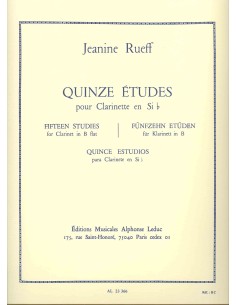 RUEFF J.-Etüden (15) für B-Klarinette