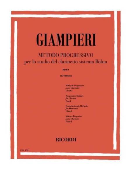 GIAMPIERI A.-Progressive Methode 1º für Klarinette