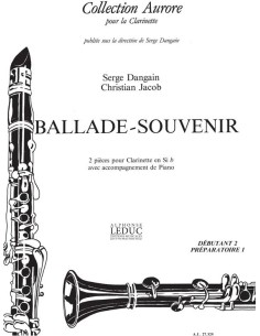 DANGAIN & JACOB-Ballade, Souvenir für Klarinette und Klavier
