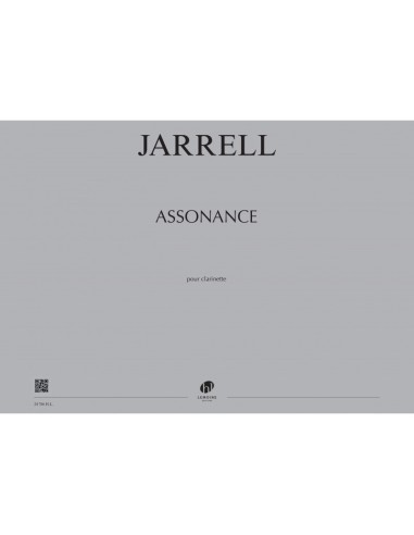 JARRELL M.-Assonance pour clarinette
