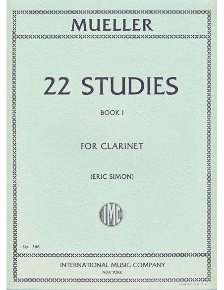 MÜLLER I.-Easy Studies (22) Vol.1 for Clarinet (Simon)