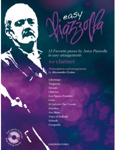 PIAZZOLLA A.-Easy Piazzolla (12 pièces préférées) pour clarinette (Inc.CD)