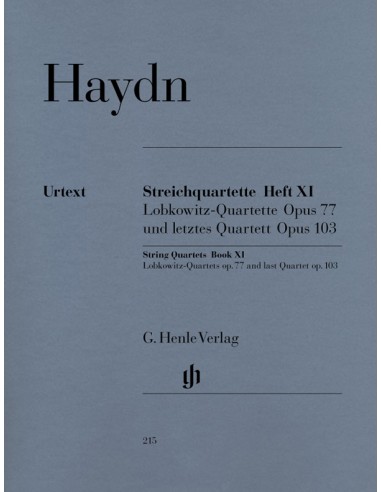 HAYDN J.-String Quartets Vol.11º: Op.77 and 103 (Parts) (Urtext)