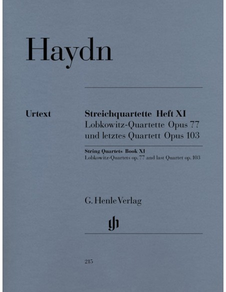 HAYDN J.-String Quartets Vol.11º: Op.77 and 103 (Parts) (Urtext)