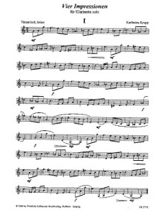 KRUPP K.-Impressionen (4) for Clarinet 2