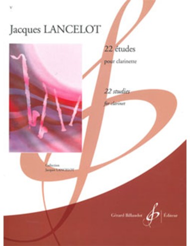 LANCELOT J.-Studies (22) for Clarinet